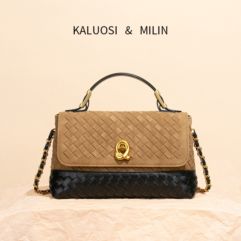 Luxury Brand Designer Bag 2025 New Suede Woven Bag Fashion Trend Velvet Crossbody Chain Messenger Bag Flap Handbag Envelope Bag