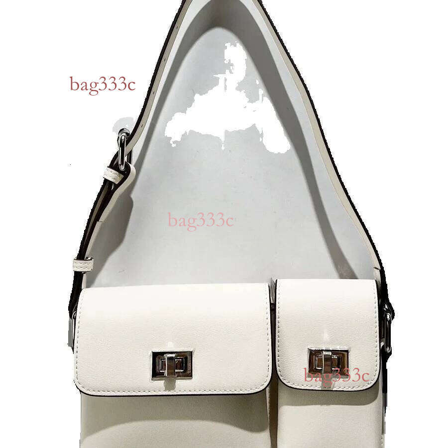 New Women's Fashion Korean Style Textured Lock Square Shoulder Handbag Underarm Small Bag Trendy Cowhide Woven Bag