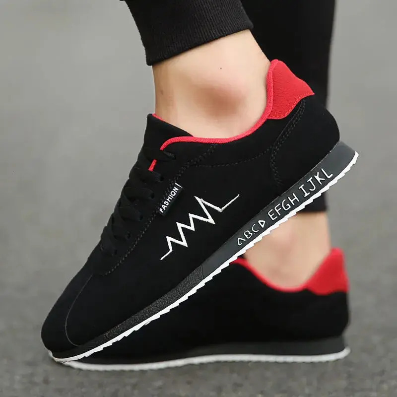Men Shoes Tenis Masculino Youth Red Black Loafers Summer Breathable Men Casual Shoes Soft Comfortable Fashion Flat Sneakers 251023