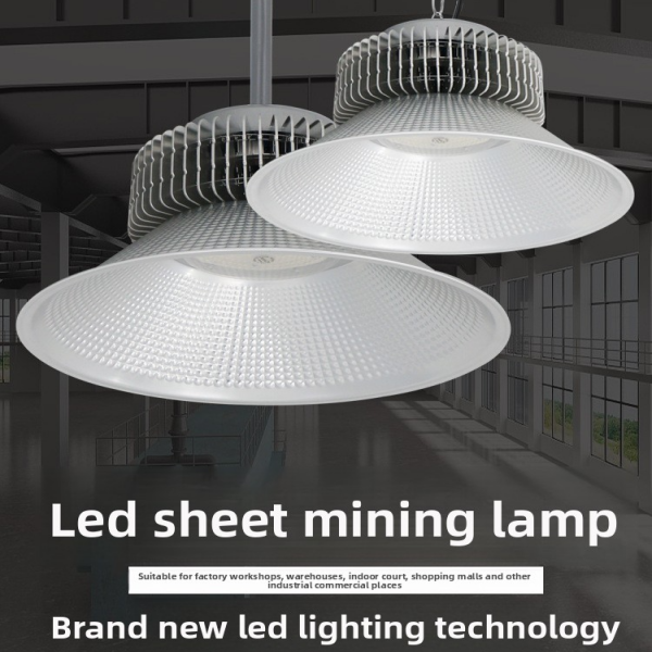 LED High Bay Light, Industrial Hanging Warehouse Lighting with Heat Dissipation Design, Energy-Saving High Brightness Light for Factory, Workshop, Gym