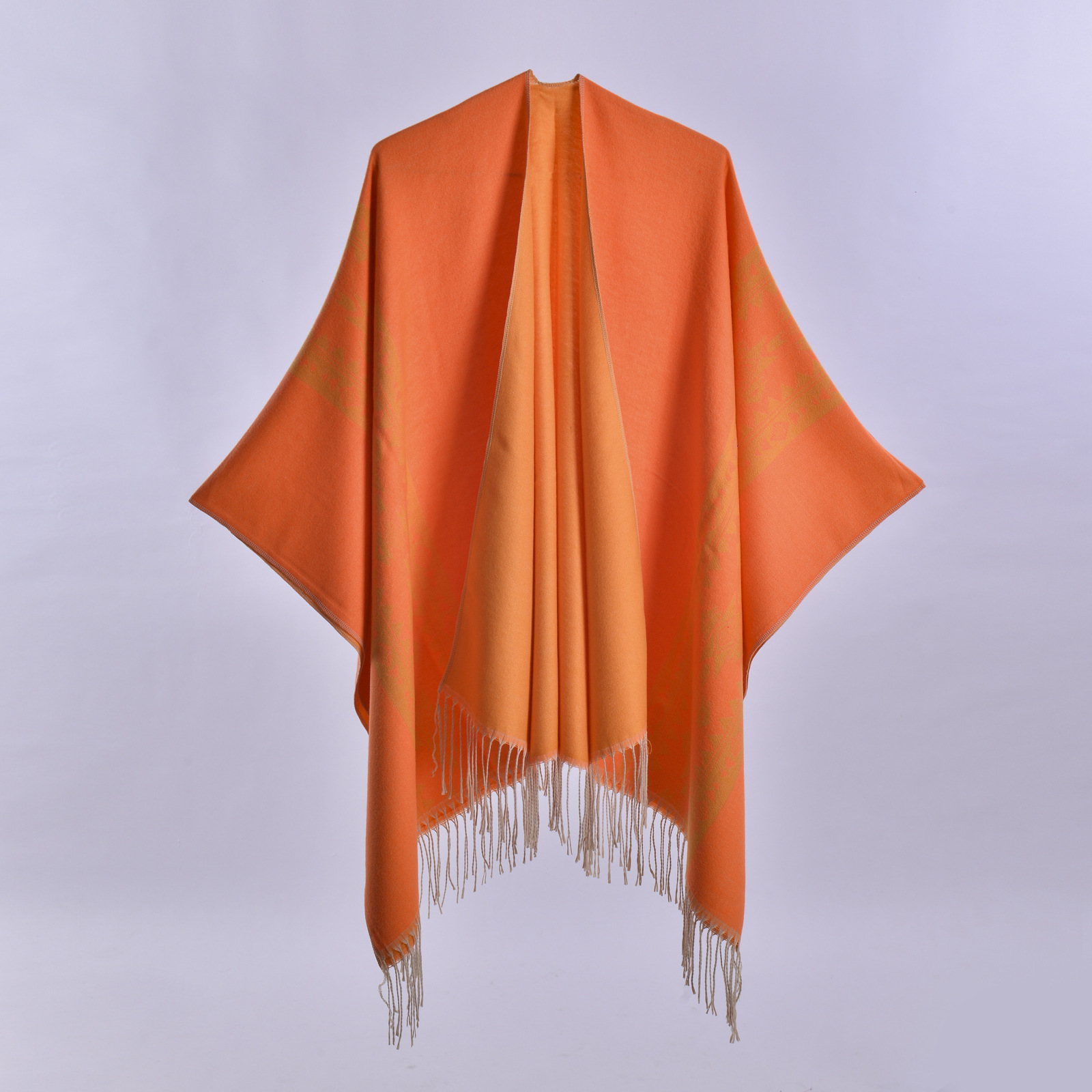 New Autumn Winter Shawl Scarf New Jacquard Tassel Knitted Cape Shawl Ethnic
