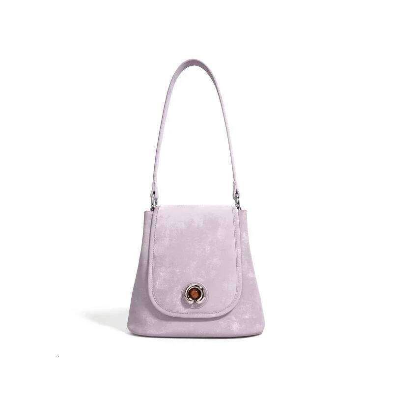 New Chinese Style Women Veet Satins Genuine Leather Bucket Shoulder Female Small Underarm Bag Ladies Purse And Handbags 1025