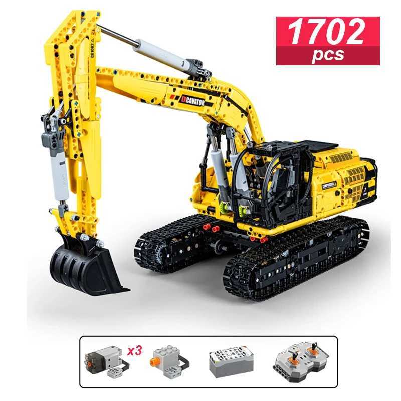 1702Pcs Cada 120 City Remote Control Engineering Car DIY Model Building Blocks RC Excavator Bricks Toys For Kids Gift C251023