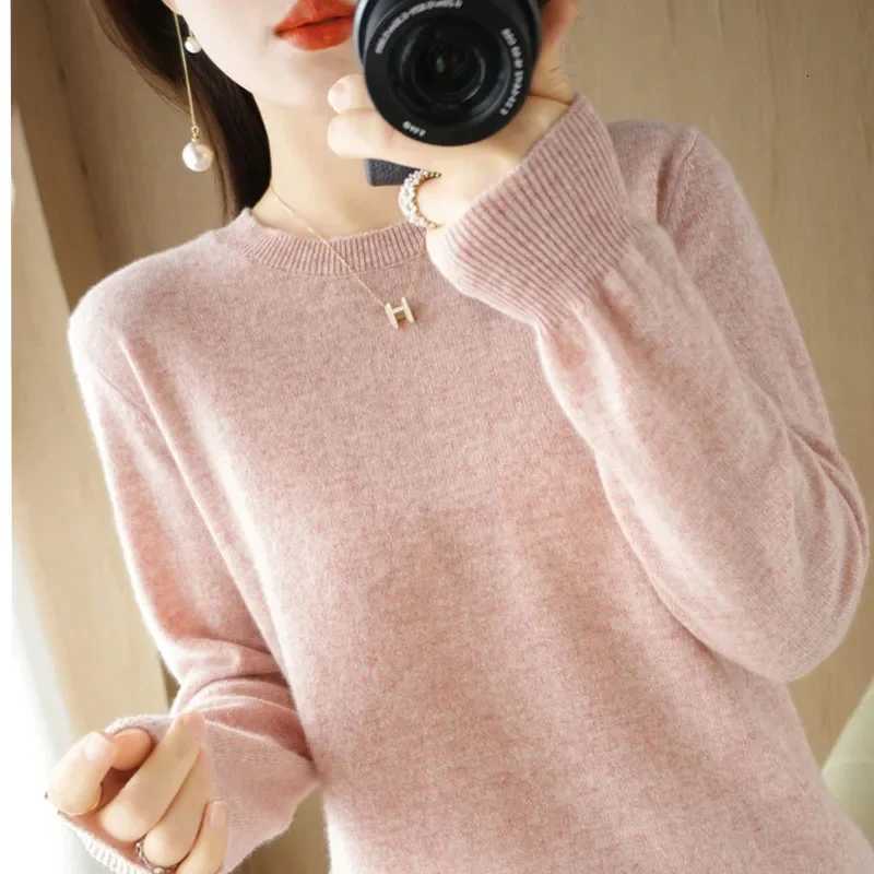 Women Sweater Oneck Autumn Winter Basic Pullover Warm Casual Pulls Jumpers Korean Fashion Spring Knitwear Bottoming Shirt 2025T251025