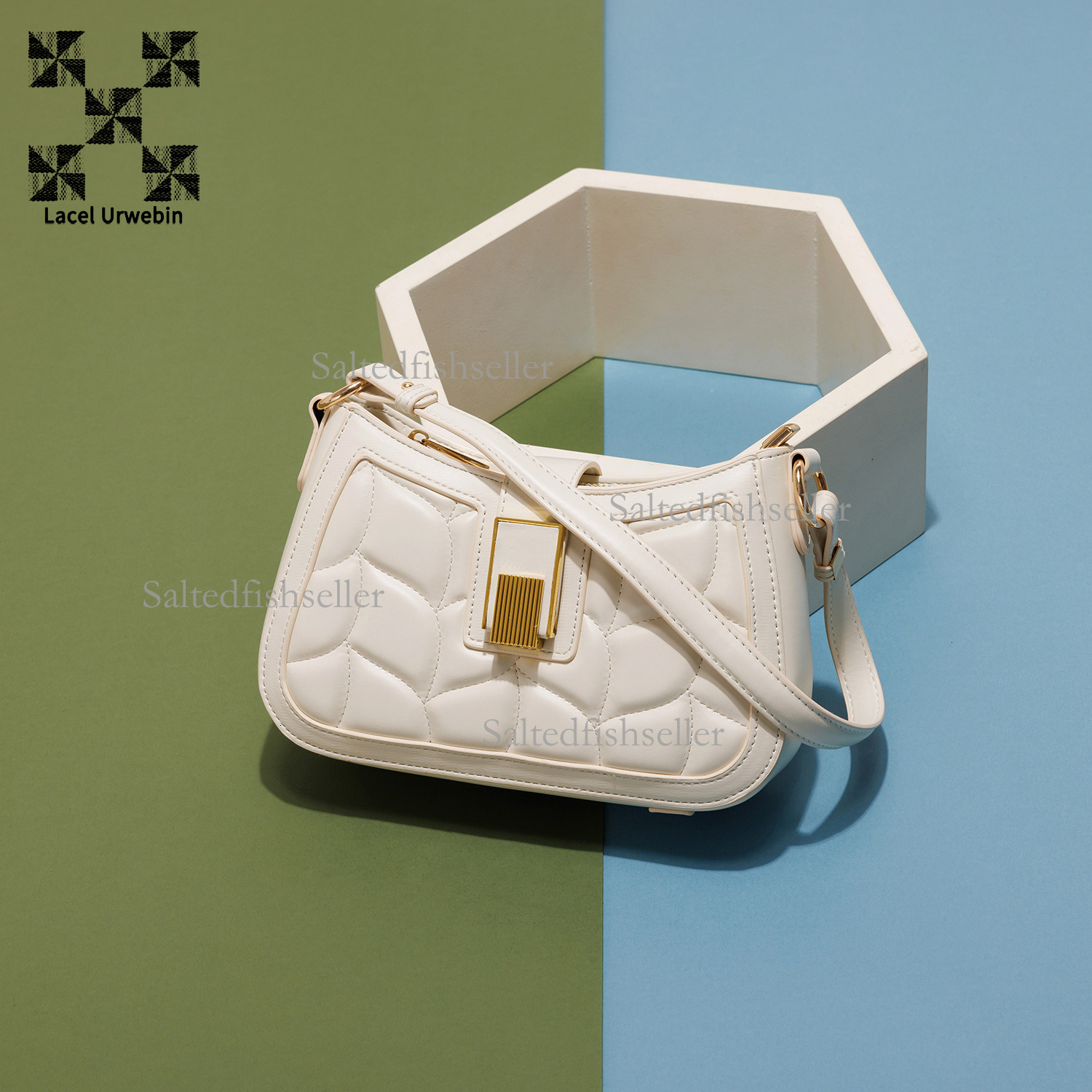 Lacel Urwebin Designer Luxury Crocodile Pattern Underarm Shoulder Bag Fashion New Style Niche High-end Commuting Mini Handbag Versatile Metal Crossbod