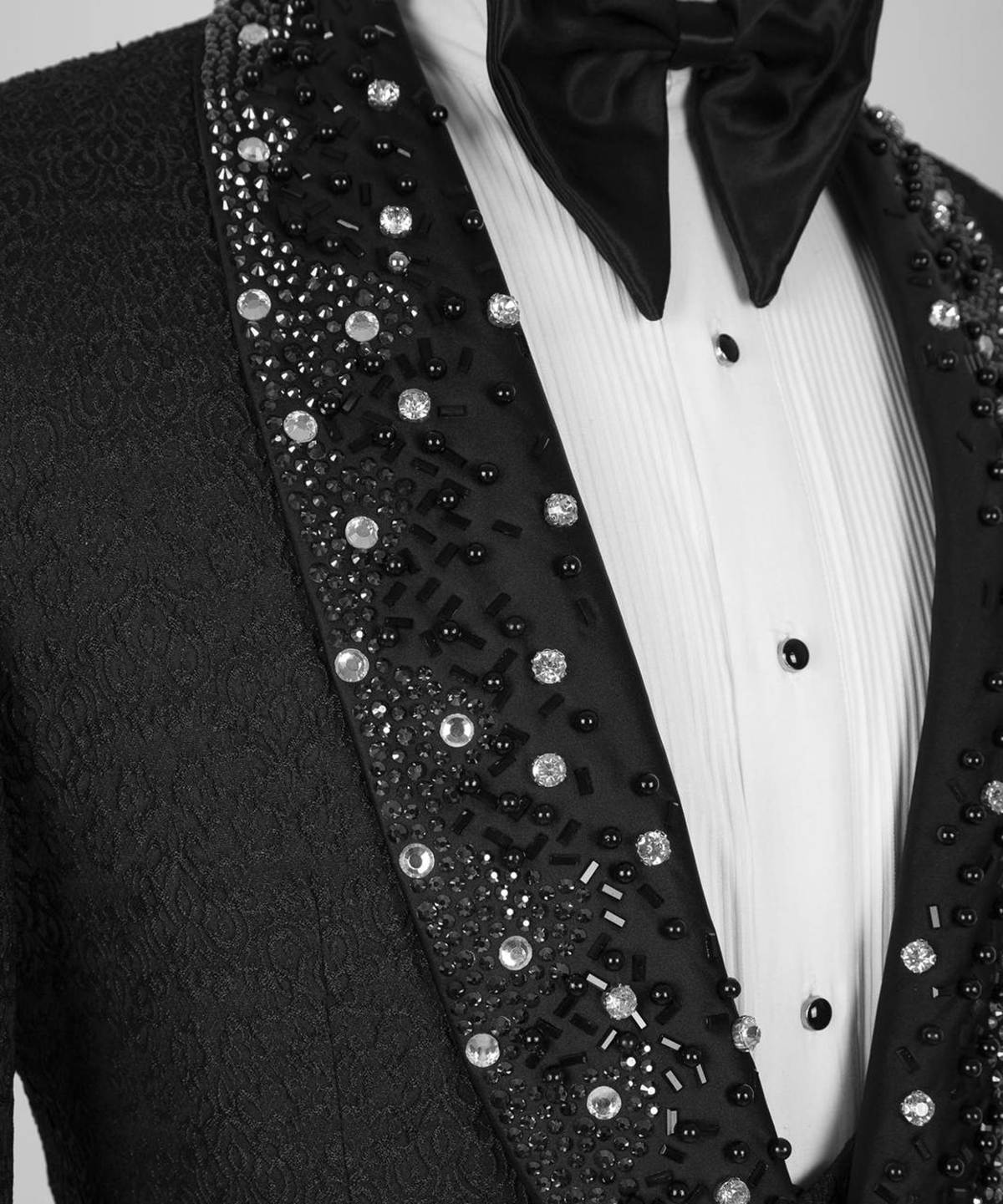 Stunning Men Suits 1 Piece Jacket Shawl Lapel Glitter Beaded Crystal Wedding Groom Tuxedos Male Prom Customized trajes para hombre