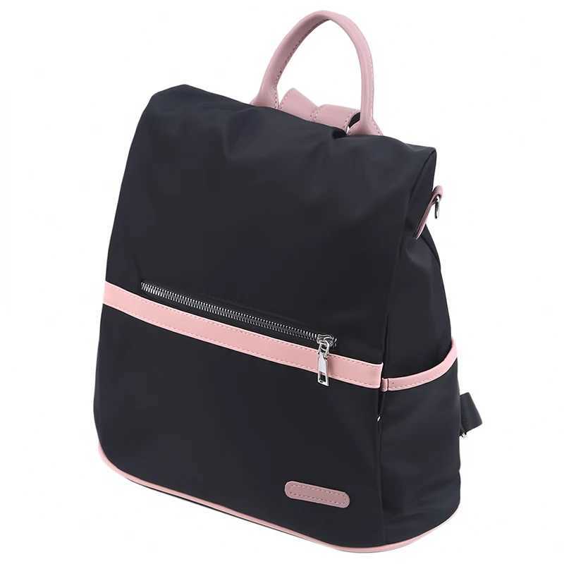 Casual Oxford Backpack Women Black Waterproof Nylon School Bags For Teenage Girls High Quality Fashion Travel Tote Packbag W251025
