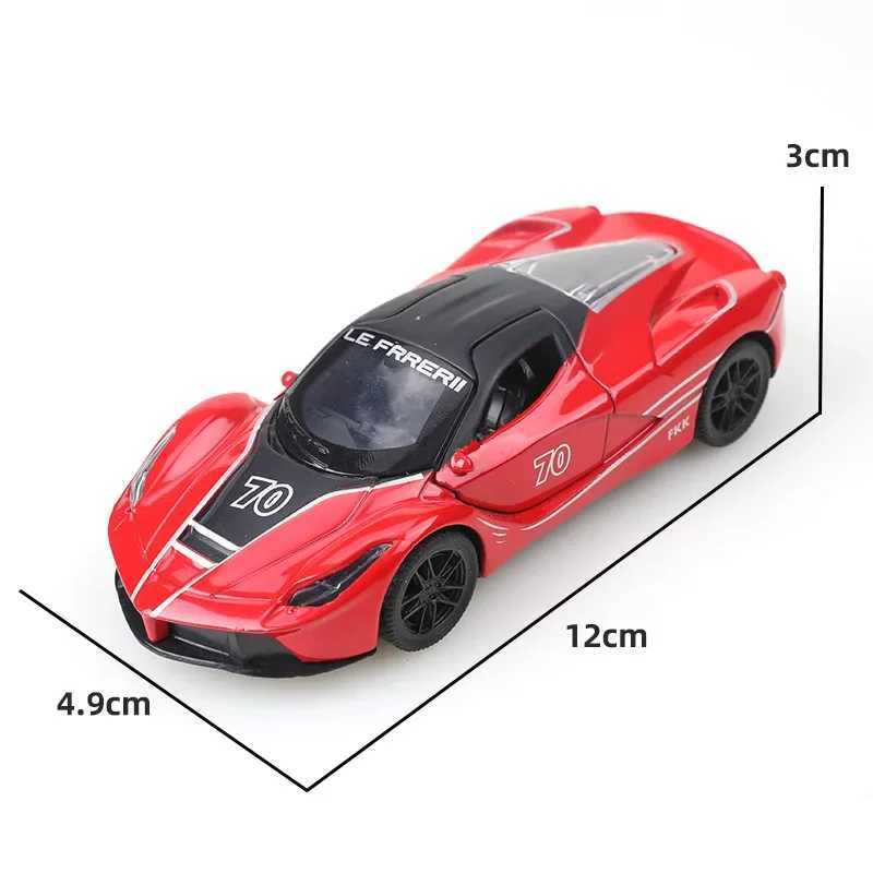 Three door alloy sports car boy racing model children pull back toy trolley L251025