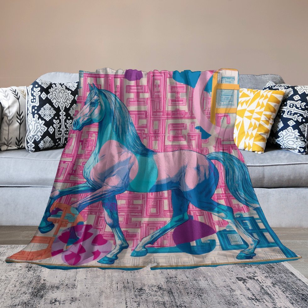 H Designer Horse blanket blanket throw cashmere vibration blanket copert Home Travel Throw Summer Air Conditioner Beach home bedding blankets throws H