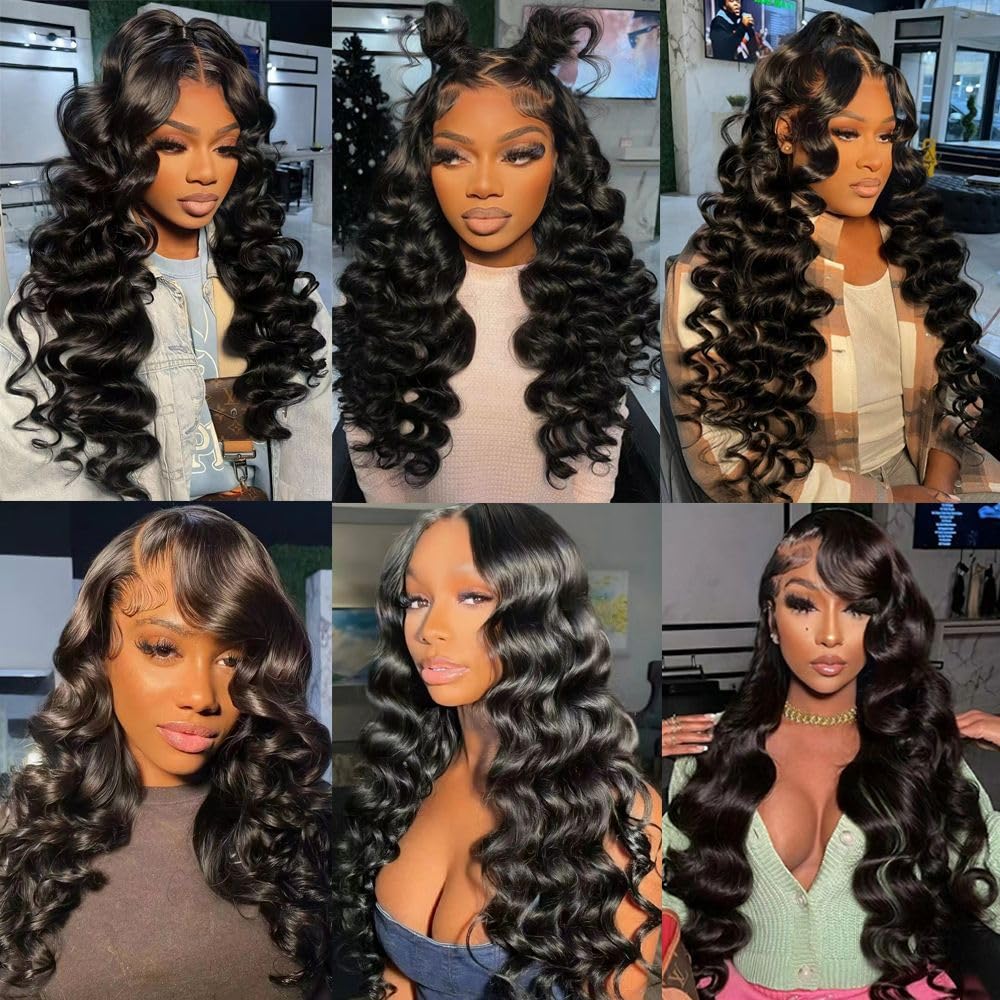 Virgin Human Hair Loose Wave Bundles 8-32 Inch 95-100g Natural Black Color Can Be Dyed Styled