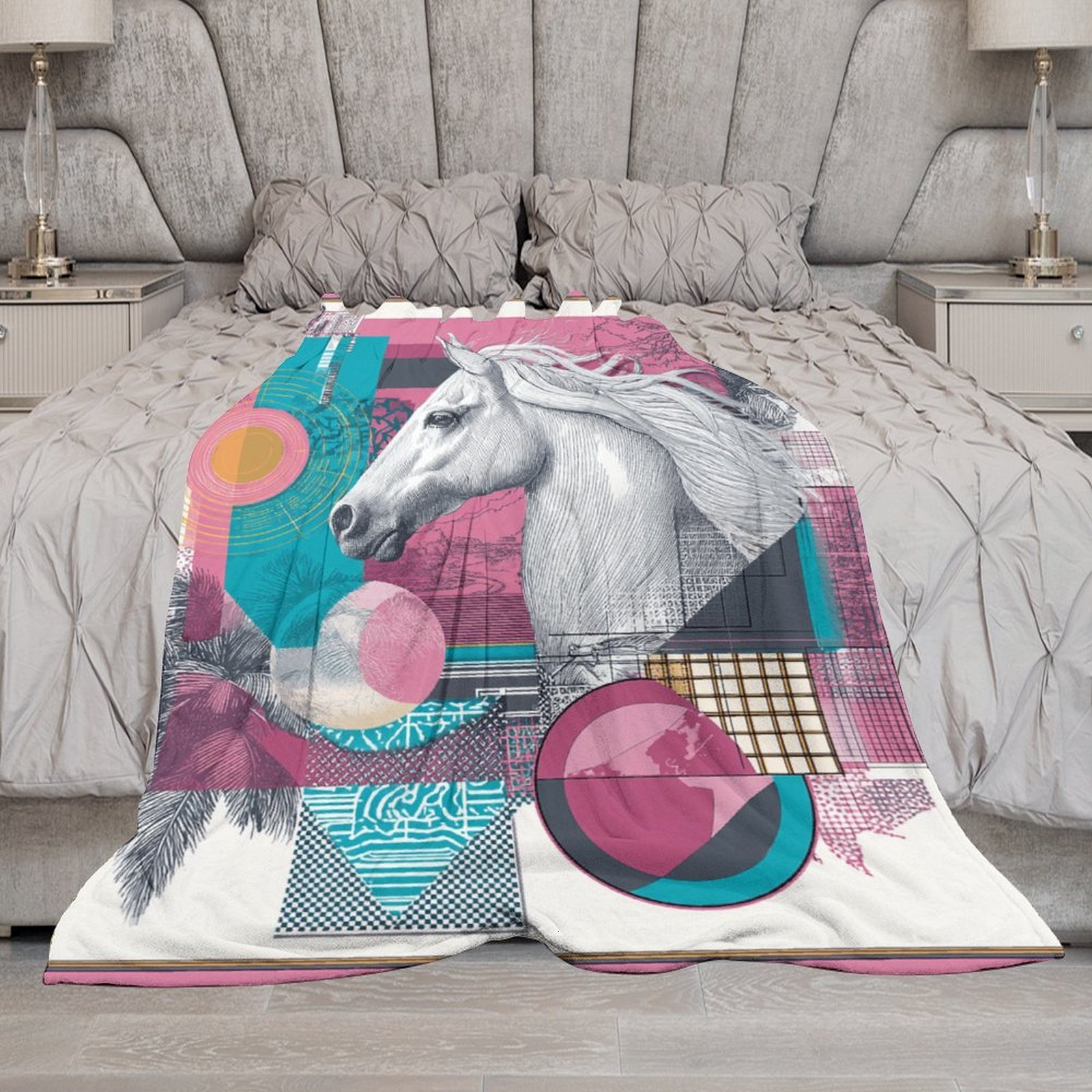 H Designer Horse blanket blanket throw cashmere vibration blanket copert Home Travel Throw Summer Air Conditioner Beach home bedding blankets throws H