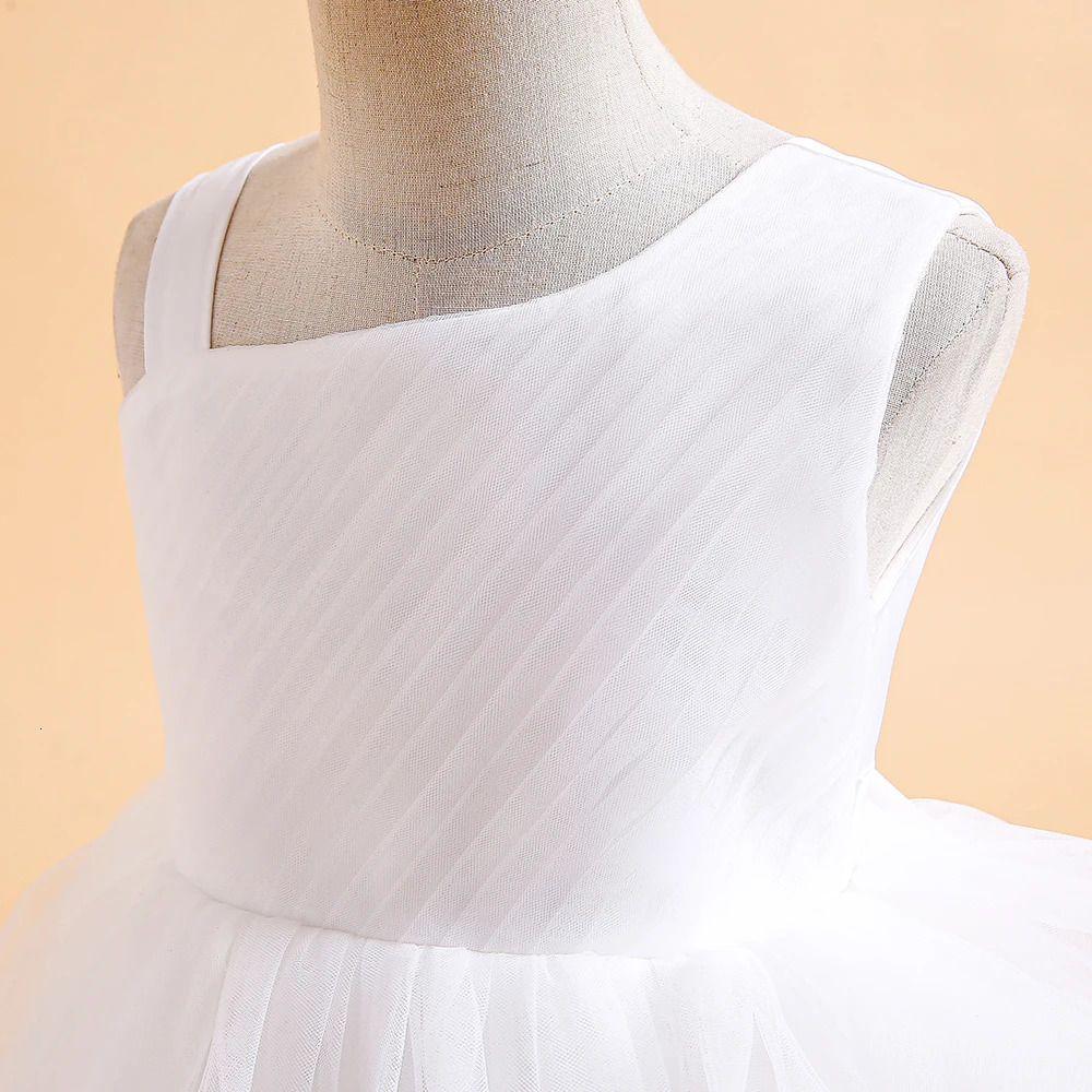 Tulle White Bridesmaid Dresses For Girls Children Costume Elegant Kids Wedding Party Dress Teen Girl Birthday Evening Vestidos 251023