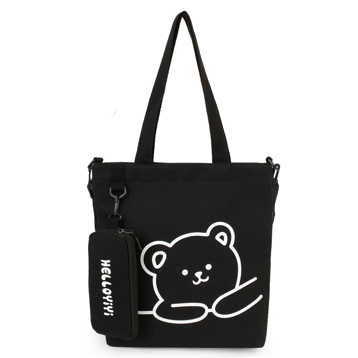 New designer student bag cartoon children's canvas bag tutoring elementary school canvas bag crossbody bag hand-held shoulder bag