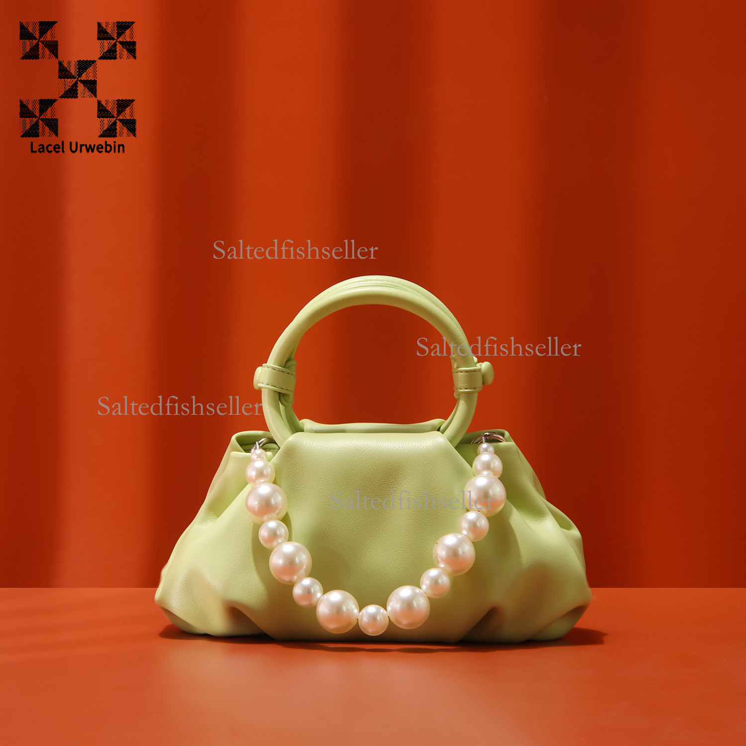 Lacel Urwebin Designer Luxury Mini Handbag Fashion Trend Summer Soft Leather Cloud Comfortable Bag Niche Versatile Elegant Pearl Shoulder Crossbody Ba