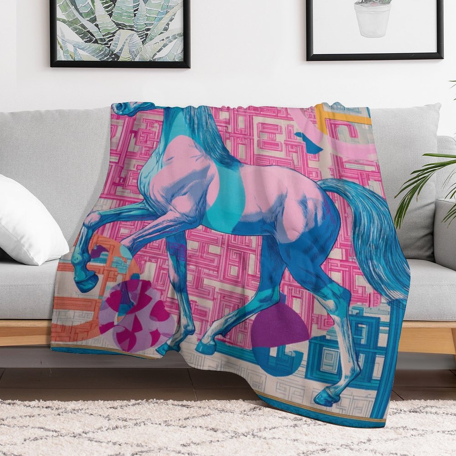 H Designer Horse blanket blanket throw cashmere vibration blanket copert Home Travel Throw Summer Air Conditioner Beach home bedding blankets throws H