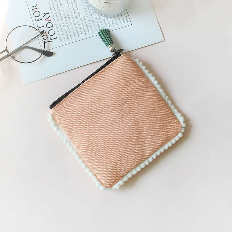 Minimalist Tassel Edge Solid Color Small Wallet for Women Cute Fresh Summer Coin Purse Mini 2025 New Model
