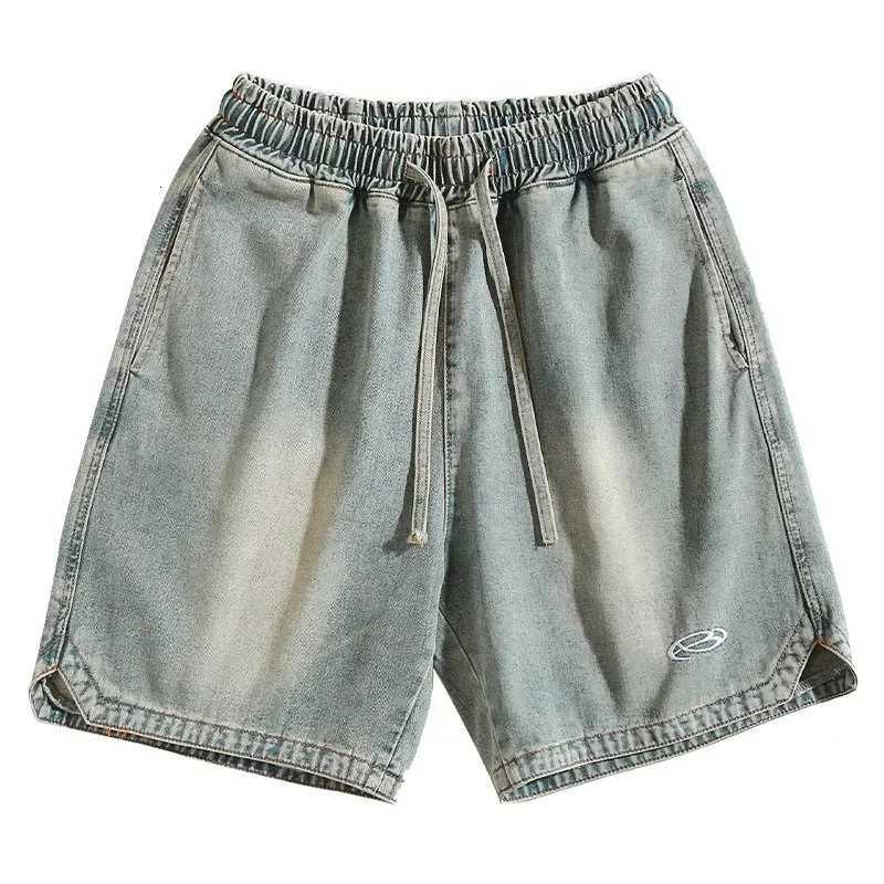 Summer Baggy Distressed Denim Shorts For Men Basic Casual Streetwear Short Jeans Embroidery Hip Hop Fashion Y2K Jorts BermudaXJ251025