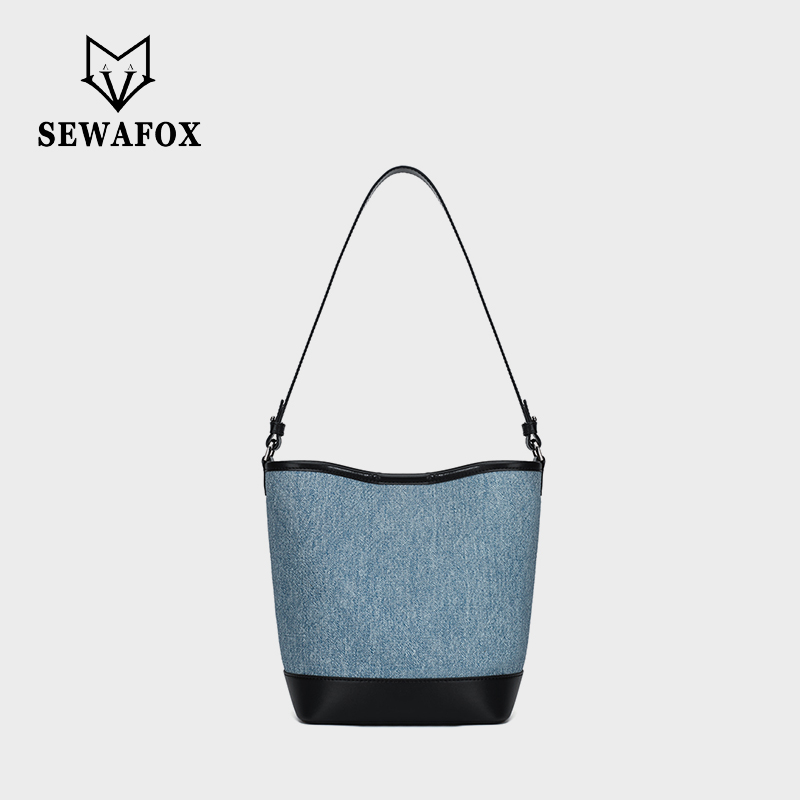 Sewafox Women Crossbody Bag Bucket Bag Commuter Shoulder Crossbody Bag Fashion Handbag
