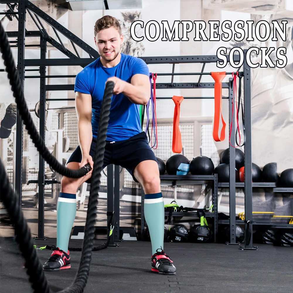 Copper Compression Socks for Men and Women Knee High Sports Socks Running Athletic Medical Pregnancy 6 Pairs 1520mmHg Y251024