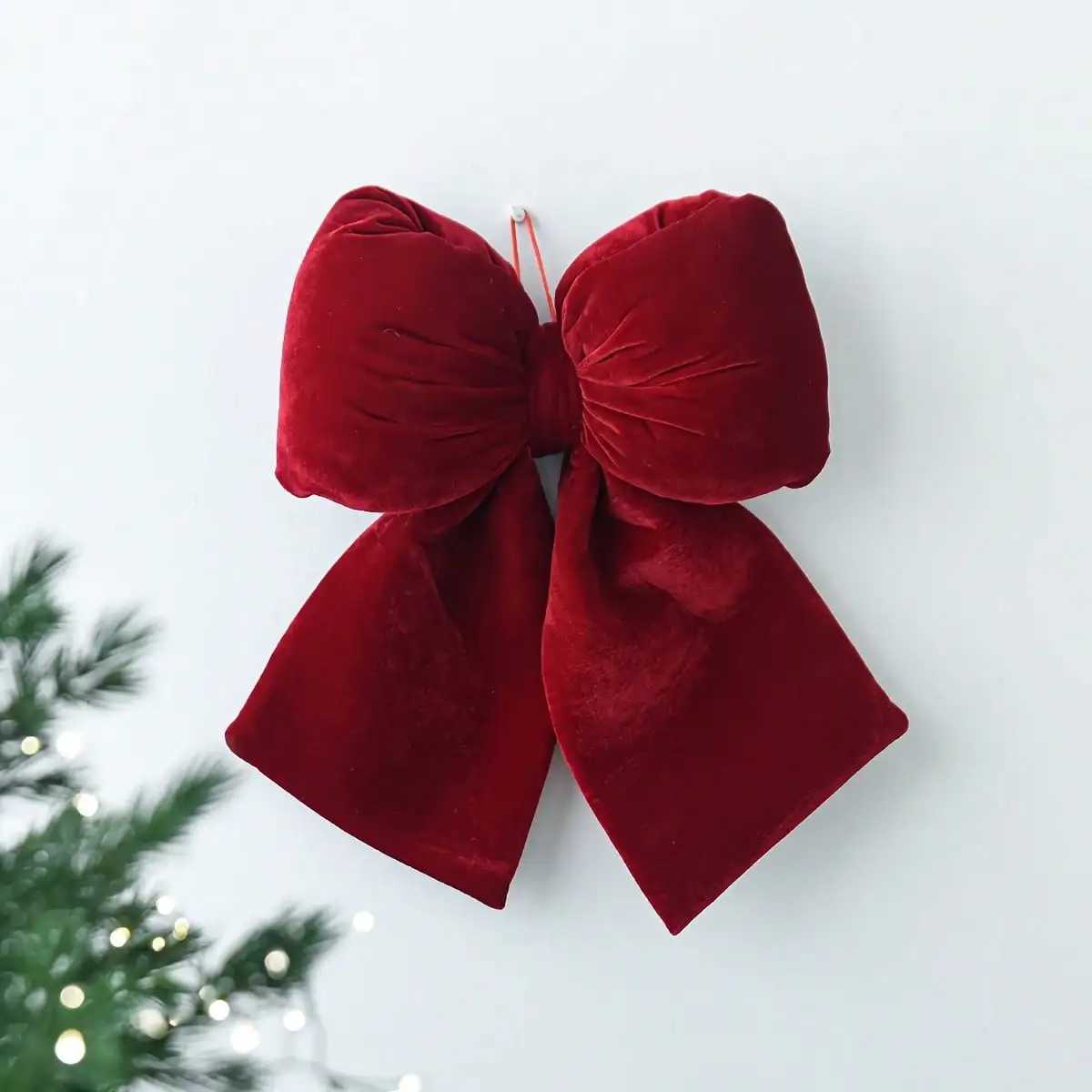 1pc Christmas velvet bow decoration Christmas tree decoration wedding decoration vacation home atmosphere decoration C251024