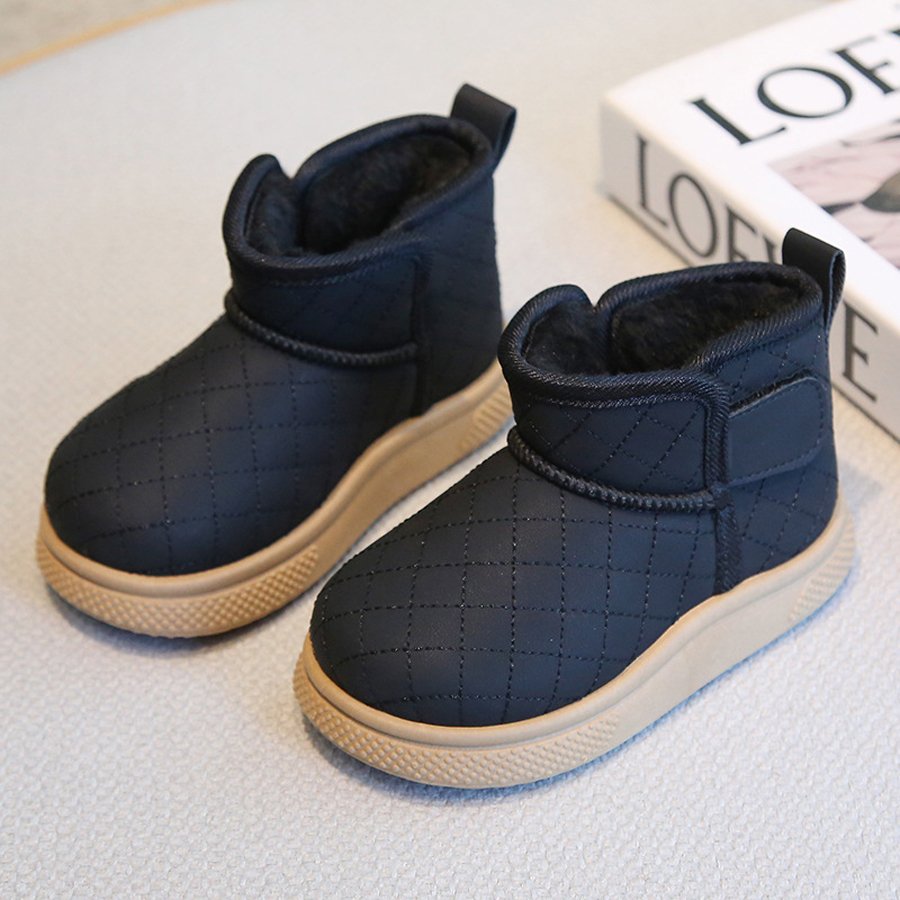 Boys Girls Snow Boots for Kids Toddler Plush Short Boots Children Infant Outdoor Shoes Happysteps Boots Waterproof Anti Slip Sizes 21 - 32 H1193