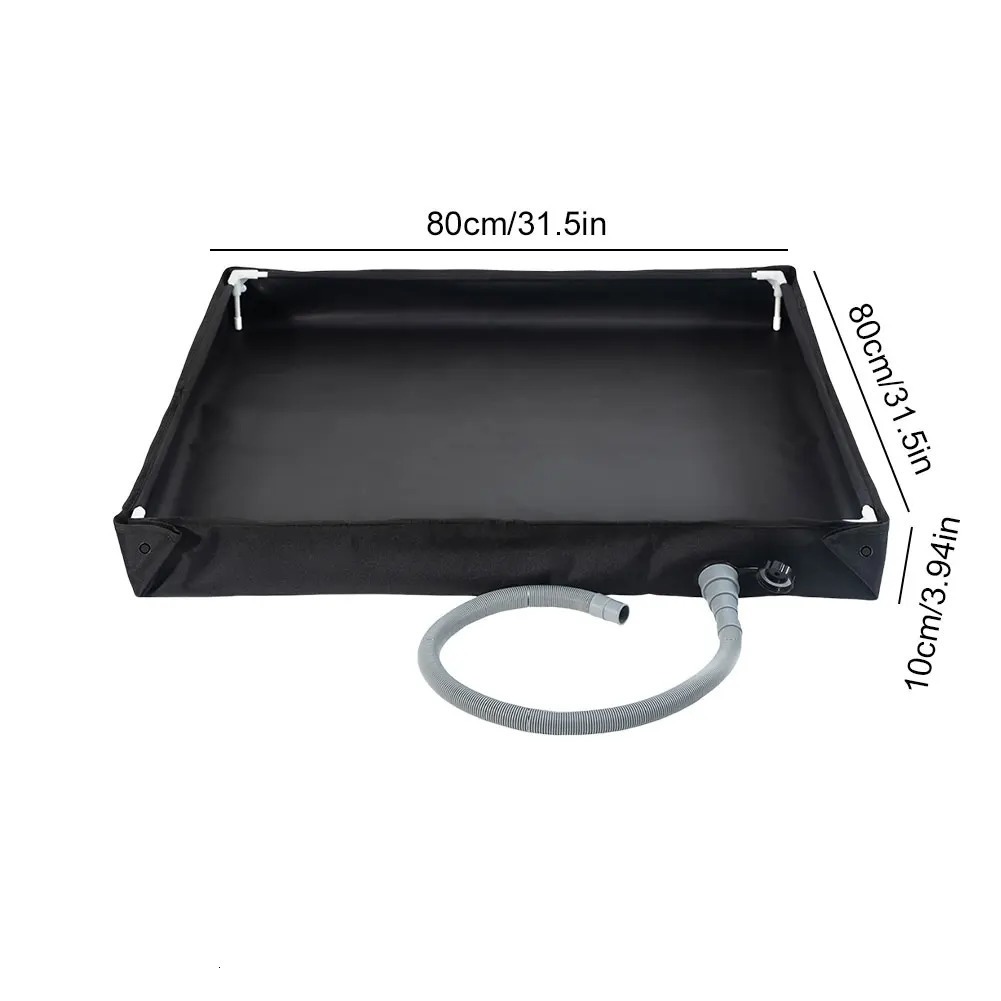 Portable Shower Pan with Drain Hose Camping Base Outdoor Tent Tray for RV Beach Pet Bath 251013
