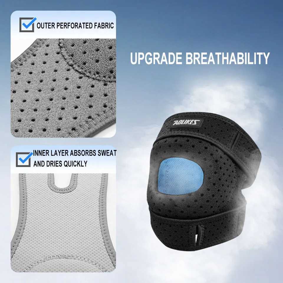 AOLIKES 1PC Sport Knee Guard Patella Strap Knee Brace Adjustable Compression ShockAbsorbing Knee Support Pain Arthritis Pain Y251024
