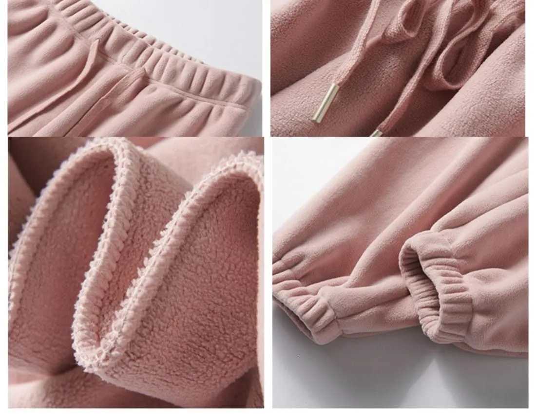 Winter Thick Warm Pants Women Velvet Elastic High Waist Sweatpants Jogger Casual Thick Sweatpants Windproof Pants For WomenT251025