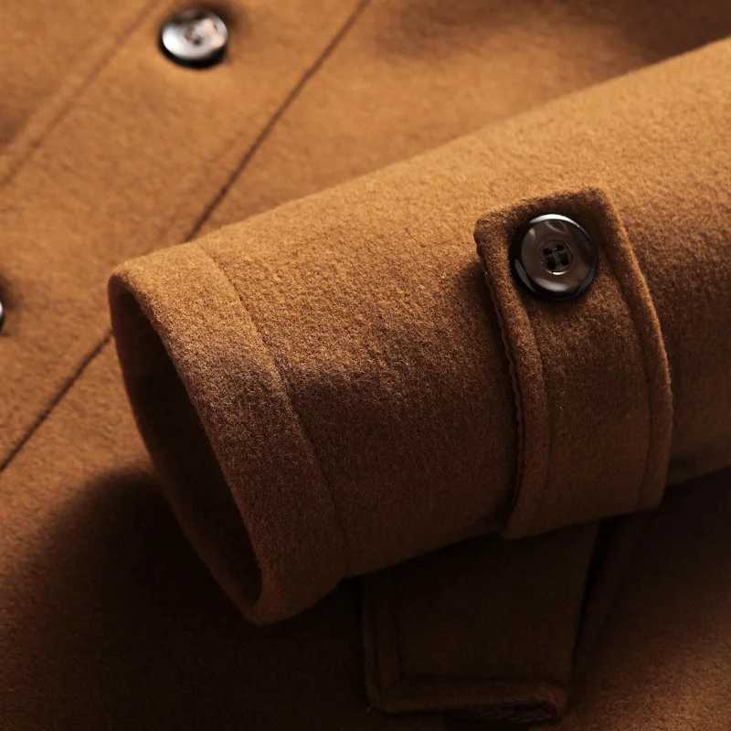 Winter Mens Jacket Oversized Wool Overcoat Solid Warm Pea Coats Thicken Casual Woolen Coat Men Clothing Parka A3F1303T251025