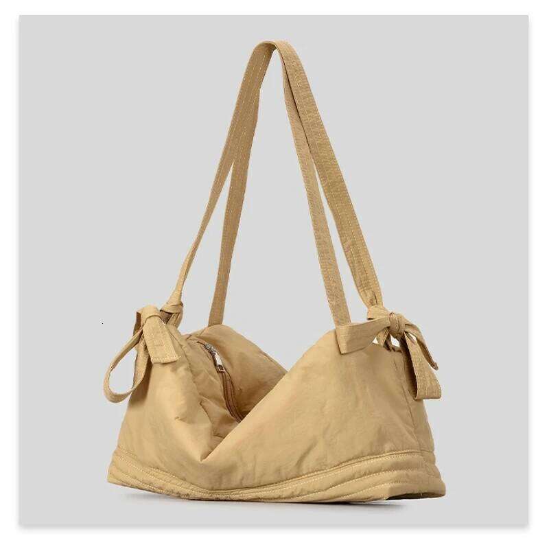 Girls Lightweight Underarm Bags Women Candy Color Bow Zipper Single Shoulder Crossbody Bag Puffy Elegant Commute Handbags Purses 251023 1025