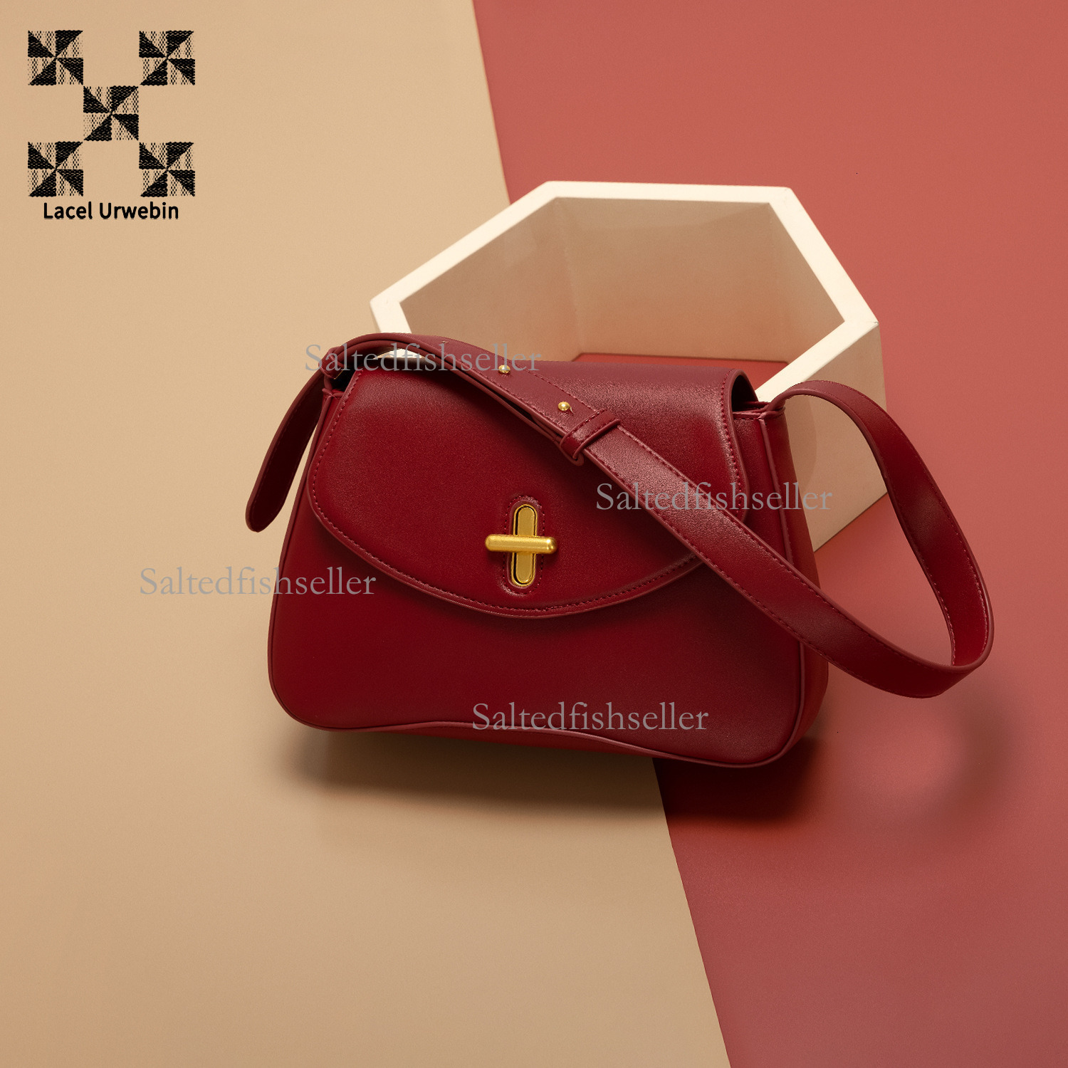 Lacel Urwebin Designer Luxury French Underarm Women's Bag New Fashion Handbag Versatile Daily Metal Buckle Commuter Business Single Shoulder Cros