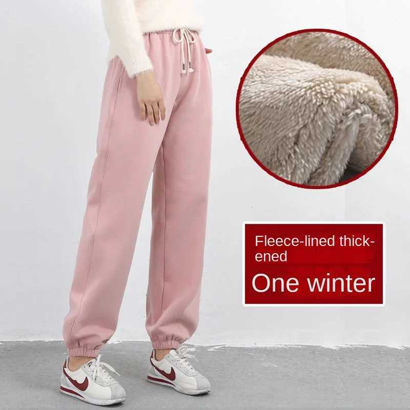 New Womens Pants Winter Casual Gym Sweatpants Warm Fleece Trousers Female Workout Lamb Wool Thick Sports Pants for WomenT251025