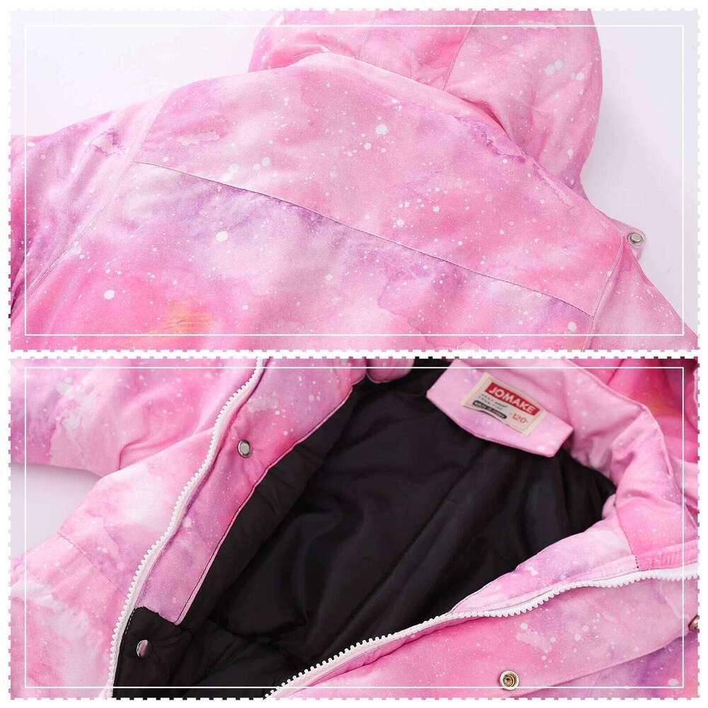 One-Piece Kids Ski Suits,Boys Girls Hooded Jumpsuits,Waterproof Windproof Children's Snowsuits,Winter Printed Snowboarding Wear