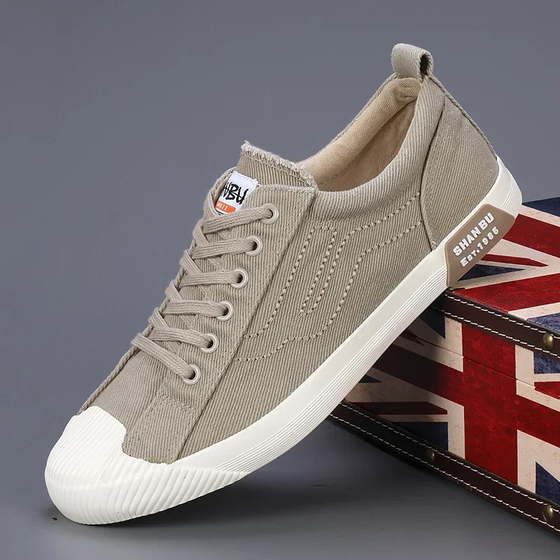 Men Canvas Shoes Comfy Allmatch Sneakers Men Autumn Breathable Casual Walking Shoes Outdoor Sports Loafers Vulcanized Shoes 251023