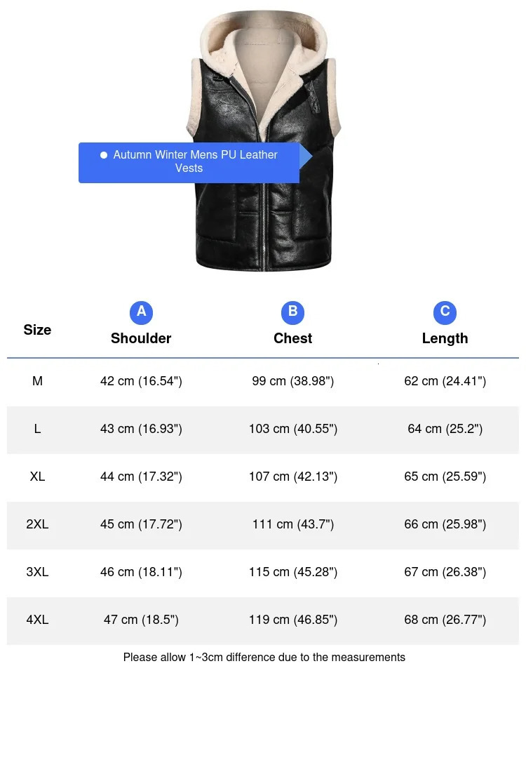 Winter Mens Fleece Warm PU Leather Vests Classical Men Faux Fur Motorcycle Leather Vests Men Windbreaker Hooded Vests Clothing 251020
