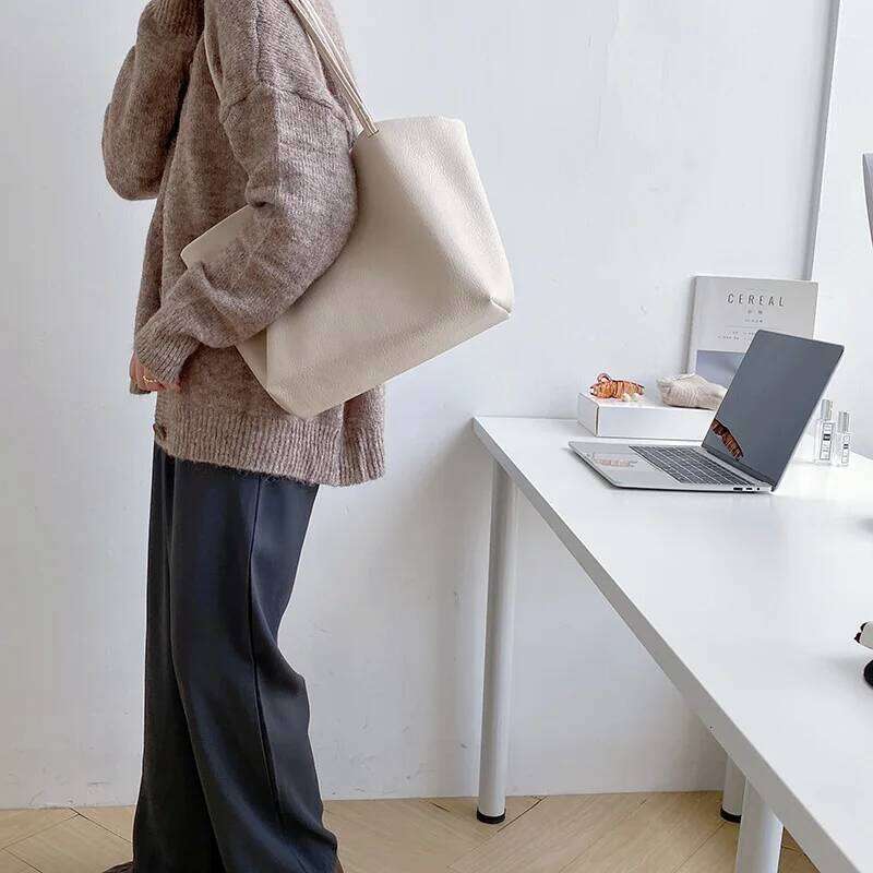 New Big PU Leather Composite Handbag Woman Casual Tote Shoulder Bags Simplicity Vintage Ladies Fashion Shopping Pack 1025