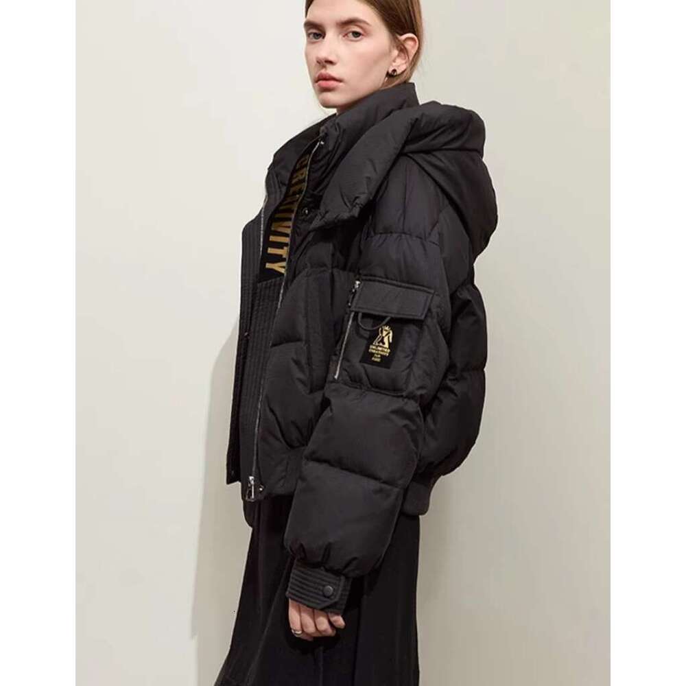 Down Jacket For Women 2025 Winter New Thick Warm Top Removable Cap Padded Coat Female Trendy Outerwear
