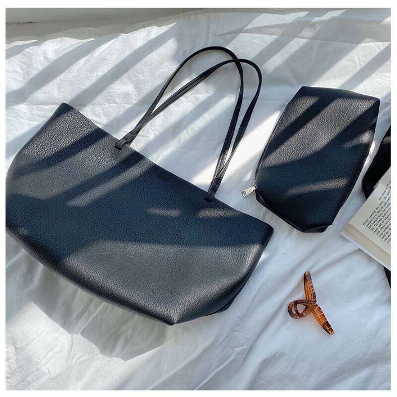 New Big PU Leather Composite Handbag Woman Casual Tote Shoulder Bags Simplicity Vintage Ladies Fashion Shopping Pack 1025