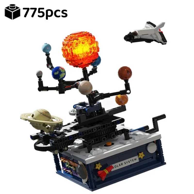 Rotating Universe Solar System Light Sets Building Blocks Sun Earth Model Space Series Science Education DIY Bricks Toy Kid Gift C251023