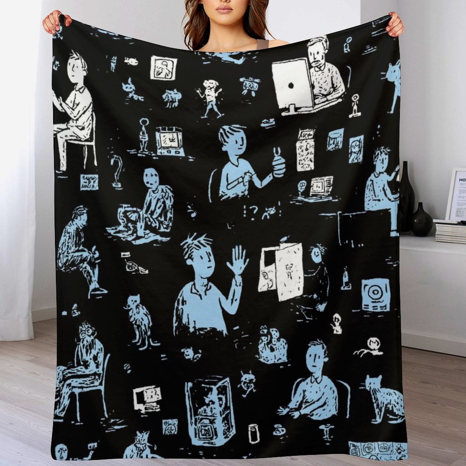 Designer Blackboard blanket blanket throw cashmere vibration blanket copert Home Travel Throw Summer Air Conditioner Beach home bedding blankets throw
