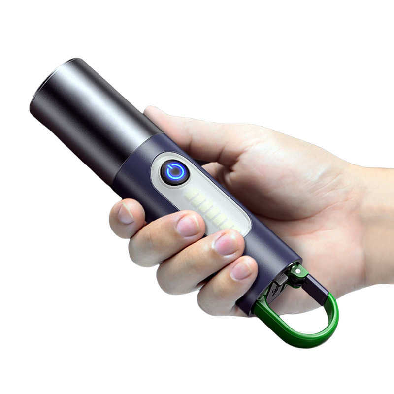 New Strong Light Flashlight MultiFunctional Outdoor Camping Light Portable Mini White Laser Flashlight Work Light W251025
