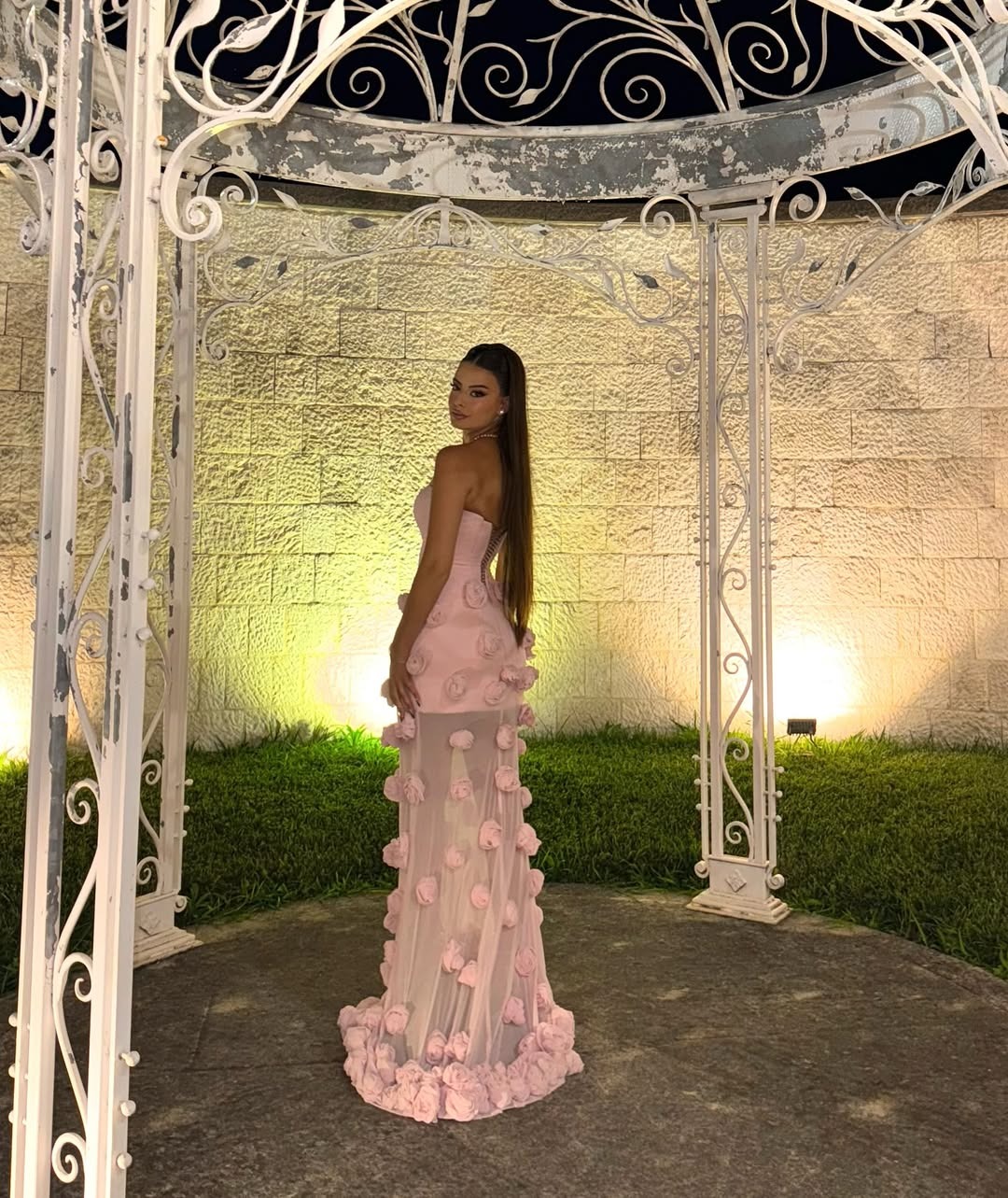Fashion Evening Dresses 3D Flower Split Side Gown Sweetheart Neck Sleeveless Sweep Train Dress Party Customized Dress