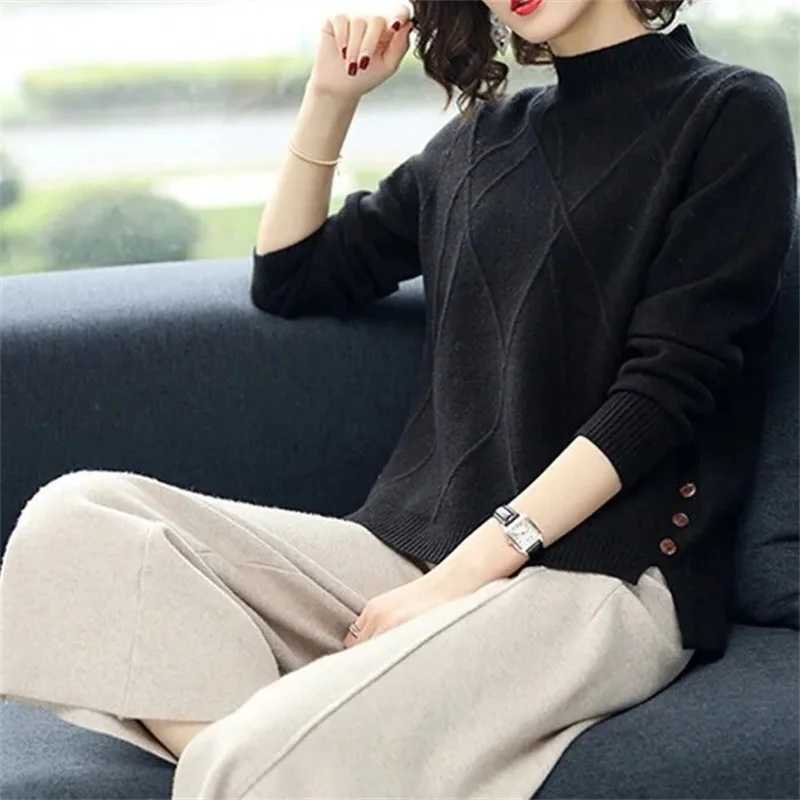 Turtleneck Sweater Women 2024 New Autumn Winter Long Sleeve Soft Pullover Sweater Female Knitted Tops Jumper Ladies Bottoming ShT251025