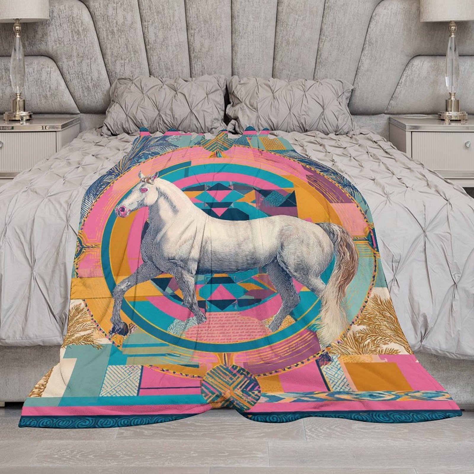H Designer Horse blanket blanket throw cashmere vibration blanket copert Home Travel Throw Summer Air Conditioner Beach home bedding blankets throws H