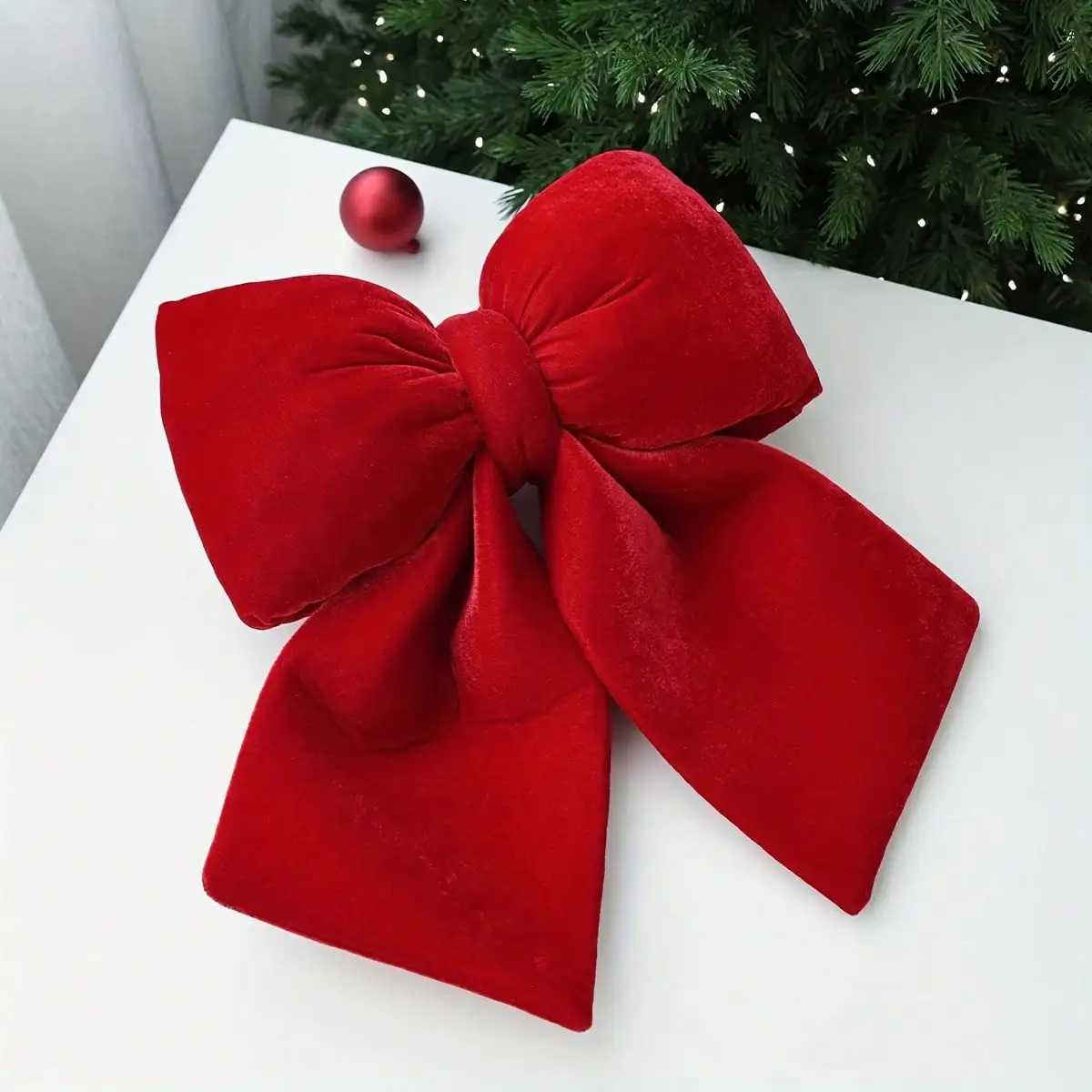 1pc Christmas velvet bow decoration Christmas tree decoration wedding decoration vacation home atmosphere decoration C251024