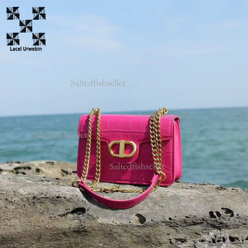 Lacel Urwebin Designer Fashion Crocodile Pattern Women's Handbag Mini New High Quality Chain Bag Versatile Daily Luxury Metal Decoration Shoulder