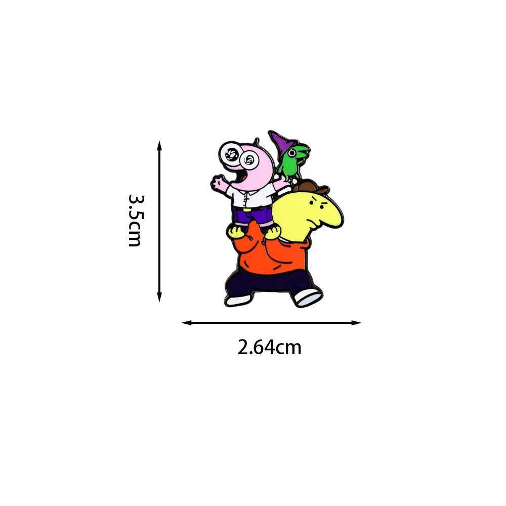 Smiling Friends Cartoon Character Brooch Classic American Comedy Animation Enamel Pin Creative Anime Peripheral Badge Decoration J251115