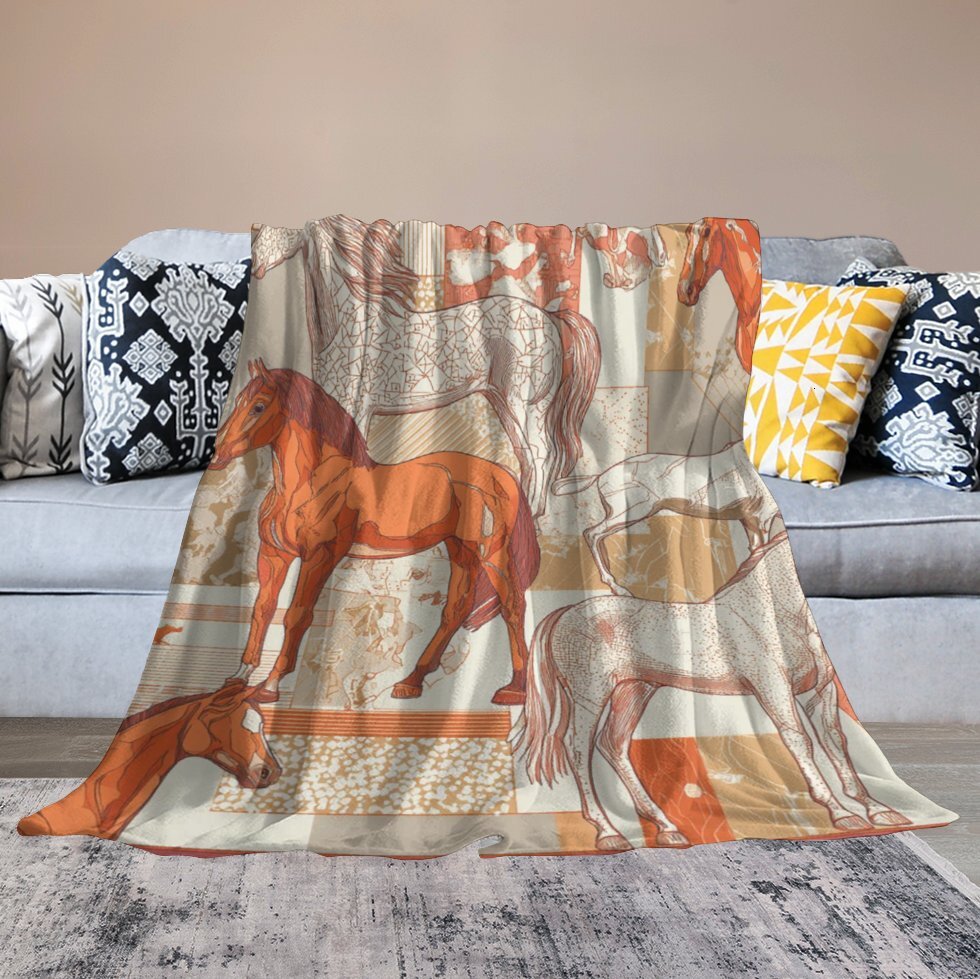 H Designer Horse blanket blanket throw cashmere vibration blanket copert Home Travel Throw Summer Air Conditioner Beach home bedding blankets throws H