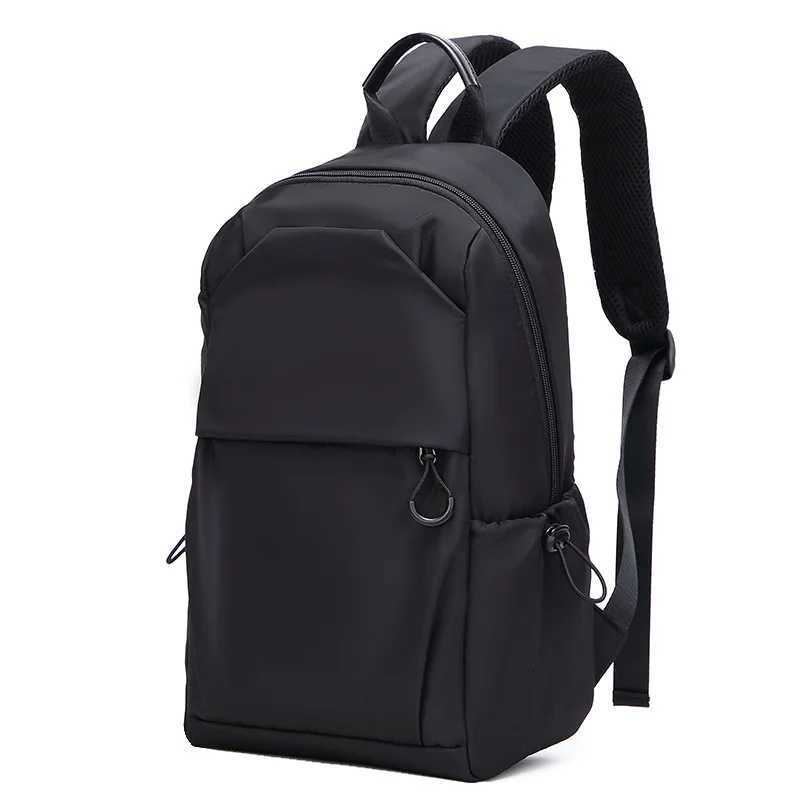 Small Mens Backpacks Sports Outdoor Man School Bag Fashion Oxford Cloth Mini Travel Shoulder Bags for Male 2023 Black Rucksack W251025