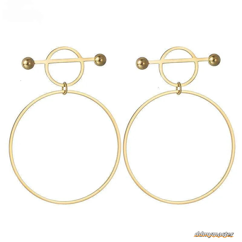 Gold-Plated Hoop Earrings: Stainless Steel Fashion Jewelry For Women - Circle Design Ddmymaster